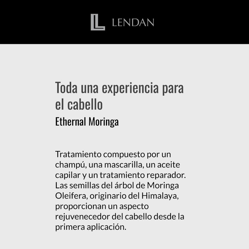 Lendan - Sulfate-Free Shampoo - Ethernal Moringa Shampoo - 300 ml - For Dry or Damaged Hair - With Moringa Oil - Hydrates and Helps Restore Healthy Look of Hair - Gentle Cleanse - Image 5